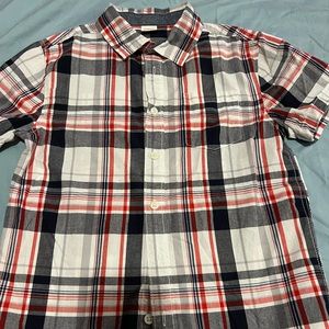 Boys red/white/& blue button down shirt